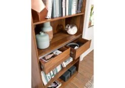 Scaffale In Legno Di Sheesham / Palissandro 90x40x205 Noble Unique Laccato SYDNEY #140 -Massivmoebel24 09 350 777 0140 4