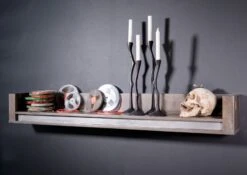 SYDNEY #209 Mensola In Legno Di Sheesham - Laccato / Smoked Oak 150x22x20