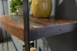 Scaffale In Legno Di Legno Riciclato 70x40x200 Multicolore Laccato INDUSTRIAL #44 -Massivmoebel24 09 350 811 0041 6