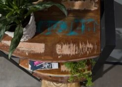 Scaffale In Legno Di Legno Riciclato 60x35x150 Multicolore Laccato INDUSTRIAL #45 -Massivmoebel24 09 350 811 0042 4