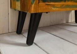 SIXTIES #107 Scaffale In Legno Riciclato - Laccato / Multicolore 90x35x180 -Massivmoebel24 09 350 815 0007 6