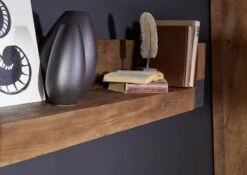 Mensola In Legno Di Mango 180x22x24 Marrone Laccato AMSTERDAM #22 9 Mensola In Legno Di Mango 180x22x24 Marrone Laccato AMSTERDAM #22 -Massivmoebel24 09 350 877 0022 3