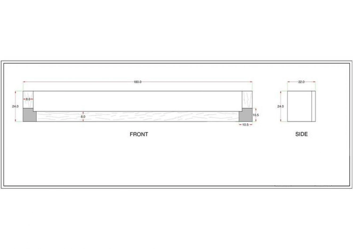 Mensola In Legno Di Mango 180x22x24 Marrone Laccato AMSTERDAM #22 6 Mensola In Legno Di Mango 180x22x24 Marrone Laccato AMSTERDAM #22 - immagine 4