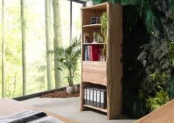 Scaffale In Legno Di Acacia 71x45x204 Acacia Naturale Laccato PURE ACACIA #111