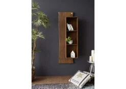 Mensola In Legno Di Acacia 50x22x147 Marrone Laccato PURE ACACIA #201 10 Mensola In Legno Di Acacia 50x22x147 Marrone Laccato PURE ACACIA #201 -Massivmoebel24 09 350 886 2001 3