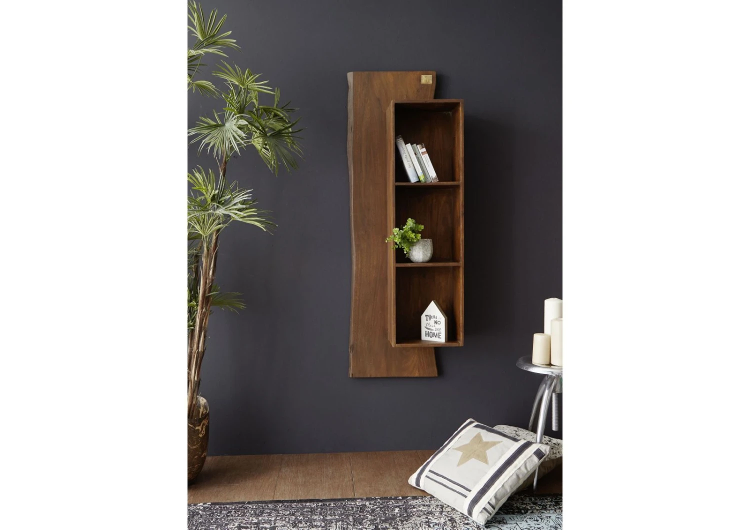 Mensola In Legno Di Acacia 50x22x147 Marrone Laccato PURE ACACIA #201 5 Mensola In Legno Di Acacia 50x22x147 Marrone Laccato PURE ACACIA #201 - immagine 3