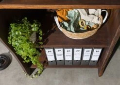 Scaffale In Legno Di Acacia 81x45x204 Marrone Laccato PURE ACACIA #206 -Massivmoebel24 09 350 886 2006 3