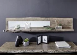 Mensola In Legno Di Acacia 191x22x38 Grigio Scuro Laccato PURE ACACIA #412 11 Mensola In Legno Di Acacia 191x22x38 Grigio Scuro Laccato PURE ACACIA #412 -Massivmoebel24 09 350 886 4012 3