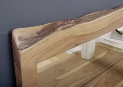 Mensola In Legno Di Acacia 121x22x38 Acacia Naturale Laccato PURE ACACIA #705 -Massivmoebel24 09 350 886 7005 4