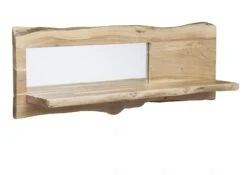 Mensola In Legno Di Acacia 121x22x38 Acacia Naturale Laccato PURE ACACIA #705 -Massivmoebel24 09 350 886 7005 9