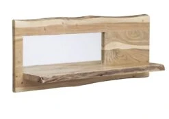 Mensola In Legno Di Acacia 101x22x38 Acacia Naturale Laccato PURE ACACIA #707 -Massivmoebel24 09 350 886 7007 9