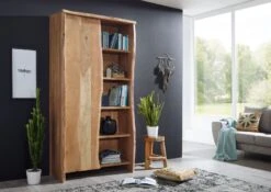 Scaffale In Legno Di Acacia 105x45x204 Acacia Naturale Laccato PURE ACACIA #710