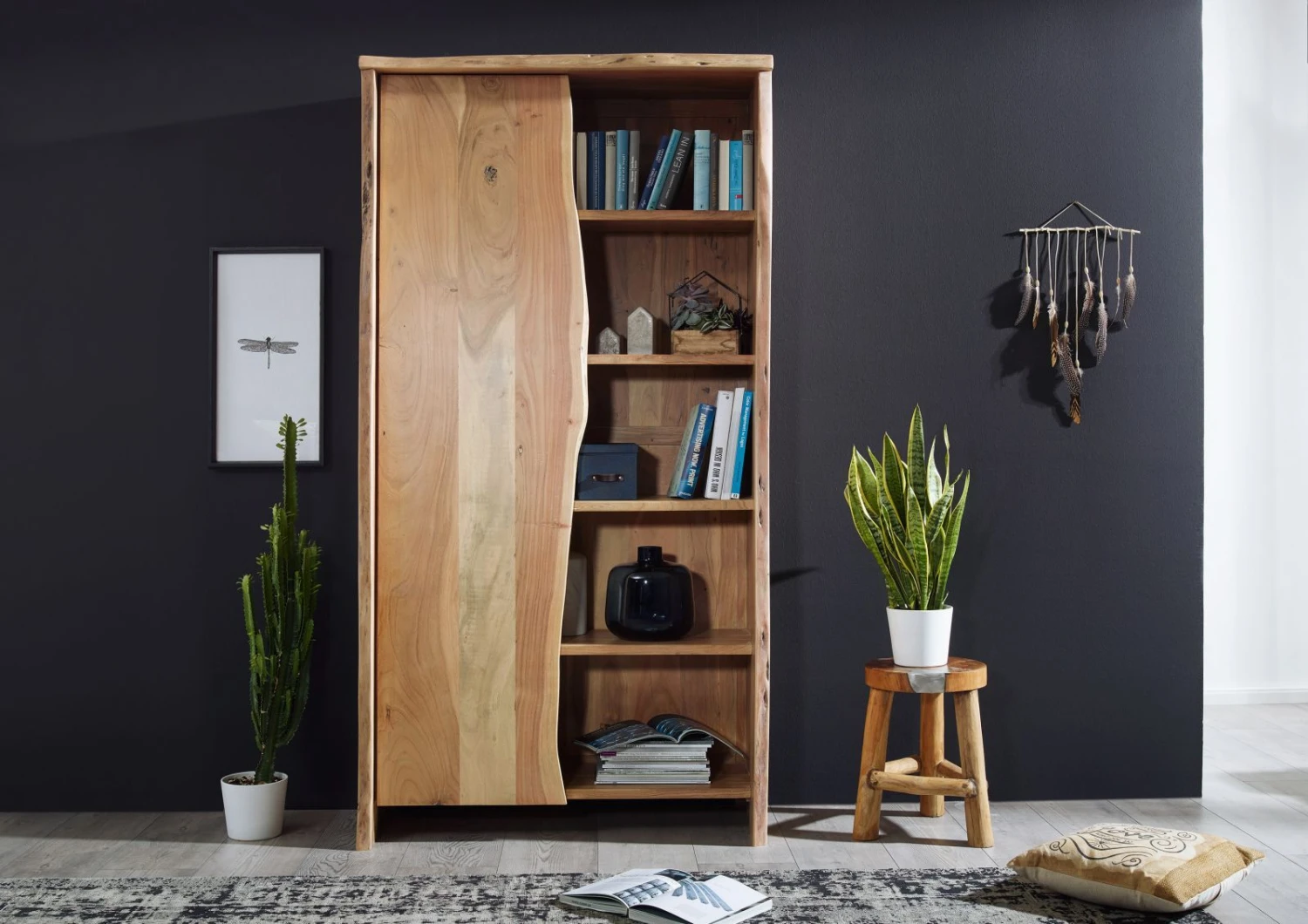 Scaffale In Legno Di Acacia 105x45x204 Acacia Naturale Laccato PURE ACACIA #710 4 Scaffale In Legno Di Acacia 105x45x204 Acacia Naturale Laccato PURE ACACIA #710 - immagine 2