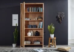 Scaffale In Legno Di Acacia 105x45x204 Acacia Naturale Laccato PURE ACACIA #710 9 Scaffale In Legno Di Acacia 105x45x204 Acacia Naturale Laccato PURE ACACIA #710 -Massivmoebel24 09 350 886 7010 3