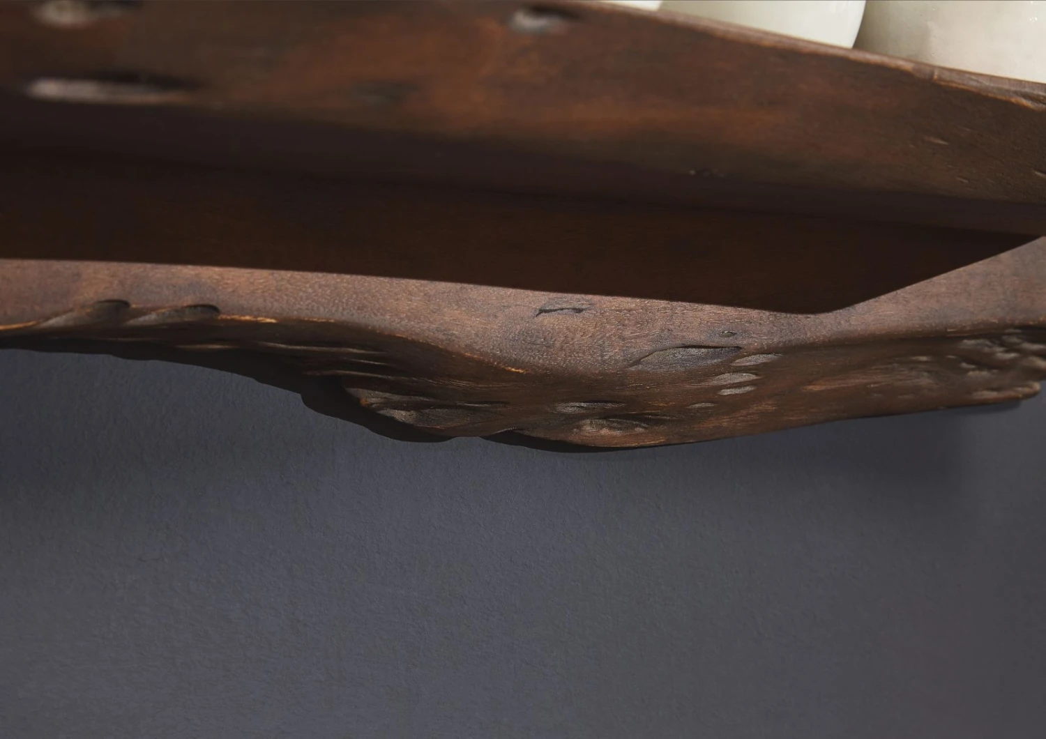 Mensola In Legno Di Acacia 121x22x38 Marrone Laccato PURE ACACIA #805 5 Mensola In Legno Di Acacia 121x22x38 Marrone Laccato PURE ACACIA #805 - immagine 3