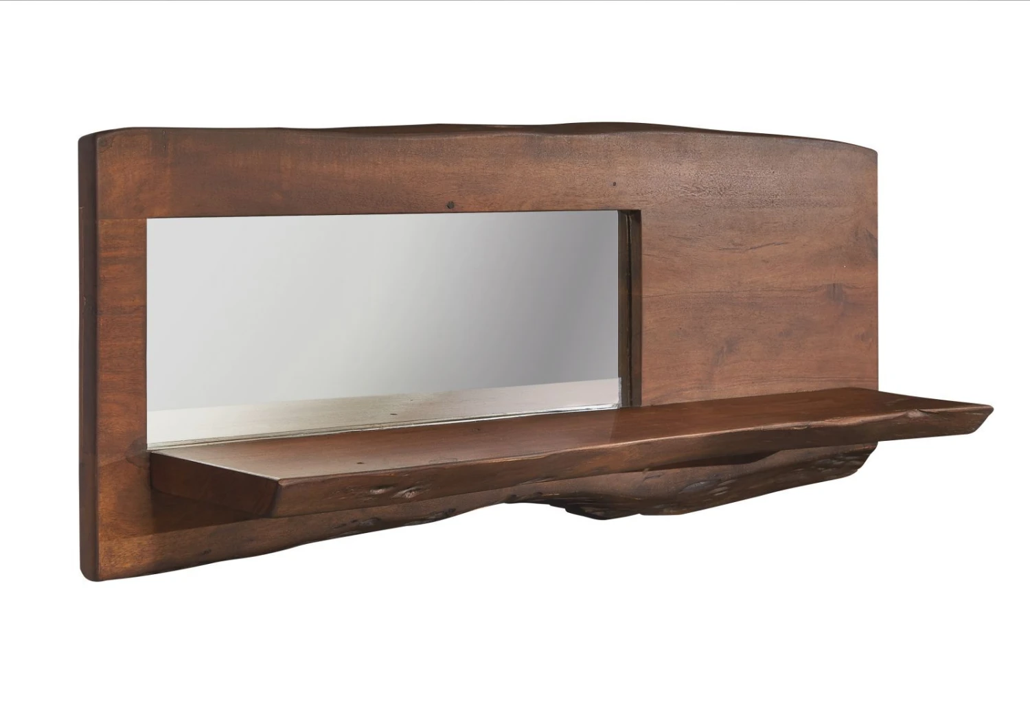 Mensola In Legno Di Acacia 121x22x38 Marrone Laccato PURE ACACIA #805 6 Mensola In Legno Di Acacia 121x22x38 Marrone Laccato PURE ACACIA #805 - immagine 4