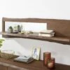 Mensola In Legno Di Acacia 165x22x38 Marrone Laccato PURE ACACIA #806 -Massivmoebel24 09 350 886 8006 1