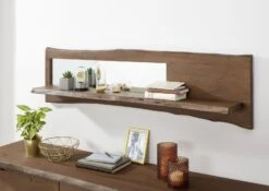 Mensola In Legno Di Acacia 165x22x38 Marrone Laccato PURE ACACIA #806