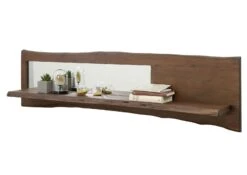 Mensola In Legno Di Acacia 165x22x38 Marrone Laccato PURE ACACIA #806 -Massivmoebel24 09 350 886 8006 9