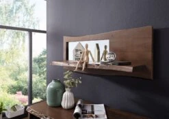 Mensola In Legno Di Acacia 101x22x38 Marrone Laccato PURE ACACIA #807