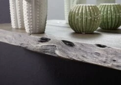 Mensola In Legno Di Acacia 101x22x38 Grigio Scuro Laccato PURE ACACIA #907 15 Mensola In Legno Di Acacia 101x22x38 Grigio Scuro Laccato PURE ACACIA #907 -Massivmoebel24 09 350 886 9007 6