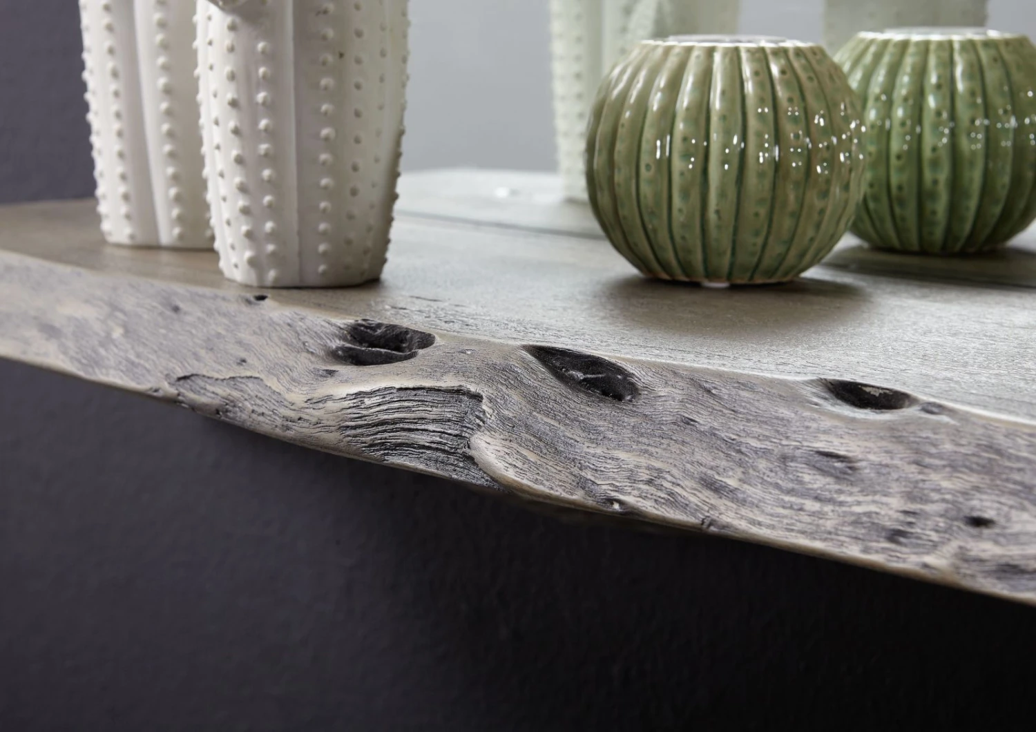 Mensola In Legno Di Acacia 101x22x38 Grigio Scuro Laccato PURE ACACIA #907 8 Mensola In Legno Di Acacia 101x22x38 Grigio Scuro Laccato PURE ACACIA #907 - immagine 6