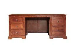 Scrivania In Legno Di Acacia 180x80x74 Nougat Laccato OXFORD #529 -Massivmoebel24 09 360 620 0P21 9