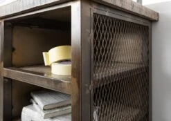 Scrivania In Legno Di Mango 122x52x76 Marrone Laccato HEAVY INDUSTRY #257 -Massivmoebel24 09 360 677 0257 4