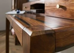 ANCONA #250 Scrivania In Legno Di Sheesham - Laccato / Marrone Scuro 120x60x95 17 ANCONA #250 Scrivania In Legno Di Sheesham - Laccato / Marrone Scuro 120x60x95 -Massivmoebel24 09 360 699 2050 06