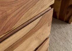 PURE SHEESHAM #210 Scrivania In Legno Di Sheesham - Laccato-sabbiato / Naturale 150x75x78 -Massivmoebel24 09 360 734 2010 06