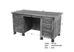 Scrivania In Legno Di Sheesham / Palissandro 150x70x75 Marrone Laccato NEW BOSTON #206 12 Scrivania In Legno Di Sheesham / Palissandro 150x70x75 Marrone Laccato NEW BOSTON #206 -Massivmoebel24 09 360 740 0144 8