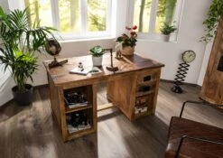 Scrivania In Legno Di Mango 140x80x76 Mango Naturale Laccato RAILWAY #161 12 Scrivania In Legno Di Mango 140x80x76 Mango Naturale Laccato RAILWAY #161 -Massivmoebel24 09 360 772 0061 2