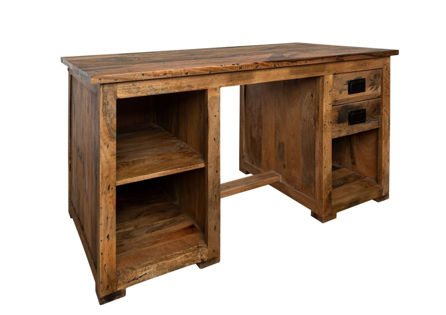 Scrivania In Legno Di Mango 140x80x76 Mango Naturale Laccato RAILWAY #161 11 Scrivania In Legno Di Mango 140x80x76 Mango Naturale Laccato RAILWAY #161 - immagine 9