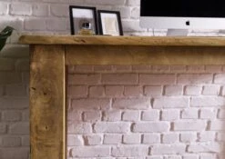 Schreibtisch Mango 160x80x80 Natur Lackiert RAILWAY #1004 -Massivmoebel24 09 360 772 0104 05