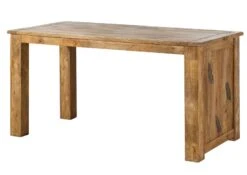 Schreibtisch Mango 160x80x80 Natur Lackiert RAILWAY #1004 -Massivmoebel24 09 360 772 0104 10