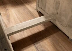 Scrivania In Legno Di Mango 140x80x76 Sbiancato Laccato RAILWAY -Massivmoebel24 09 360 772 2061 7