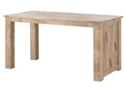 Schreibtisch Mango 160x80x80 Beige Lackiert RAILWAY #3004 -Massivmoebel24 09 360 772 2104 10