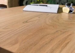 Scrivania In Legno Di Acacia 185x163x76 Acacia Naturale Laccato PURE ACACIA #749 -Massivmoebel24 09 360 886 7049 6