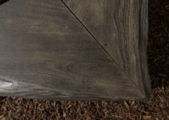 Scrivania In Legno Di Acacia 185x163x76 Grigio Scuro Laccato PURE ACACIA #949 -Massivmoebel24 09 360 886 9049 4