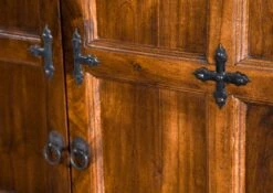 OXFORD #0422 Armadio In Legno Di Acacia - Laccato / Miele 115x60x212 -Massivmoebel24 09 370 610 4522 6