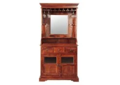 OXFORD #443 Mobile Bar In Legno Di Acacia - Laccato / Nougat 97x52x193 13 OXFORD #443 Mobile Bar In Legno Di Acacia - Laccato / Nougat 97x52x193 -Massivmoebel24 09 370 620 0035 9