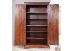 OXFORD #422 Armadio In Legno Di Acacia - Laccato / Nougat 115x60x212 -Massivmoebel24 09 370 620 4522 3