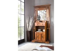 OXFORD #0442 Mobile Da Ingresso In Legno Di Acacia - Laccato / Miele 97x36x199