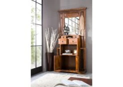 OXFORD #0442 Mobile Da Ingresso In Legno Di Acacia - Laccato / Miele 97x36x199 -Massivmoebel24 09 380 610 7031 4