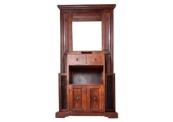 OXFORD #442 Appendiabiti In Legno Di Acacia - Laccato / Nougat 97x36x199 -Massivmoebel24 09 380 620 7031 9