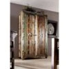 Armadio In Legno Di Legno Riciclato 118x60x198 Multicolore Laccato NATURE OF SPIRIT #42 -Massivmoebel24 09 380 700 5141 1