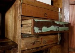 Armadio In Legno Di Legno Riciclato 118x60x198 Multicolore Laccato NATURE OF SPIRIT #42 -Massivmoebel24 09 380 700 5141 6