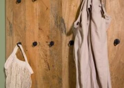 Wandgarderobe Mango 100x8x190 Natur Lackiert RAILWAY #1008 -Massivmoebel24 09 380 772 0108 05