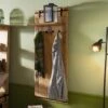 Wandgarderobe Mango 59x32x145 Natur Lackiert RAILWAY #1009 -Massivmoebel24 09 380 772 0109 01
