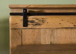 Wandgarderobe Mango 59x32x145 Natur Lackiert RAILWAY #1009 -Massivmoebel24 09 380 772 0109 05